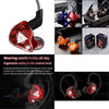 QKZ AK6 In Ear 3.5mm Sport Earphones with Mic  Red