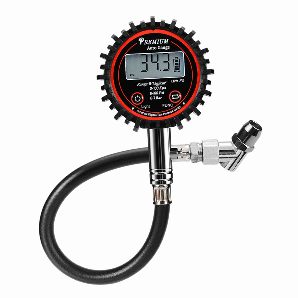 LCD Digital Tire Air Pressure Gauge 100 PSI High Accuracy for Car Motorcycle