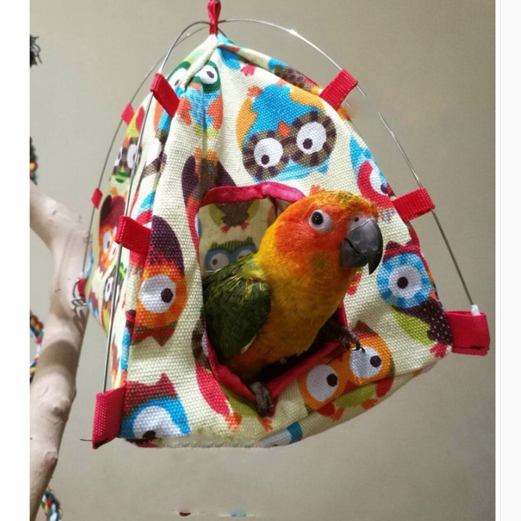 Bird Bed Parrot Sleeping Tent Hut Tent Birdcage Hammock Toy Pet Bed A