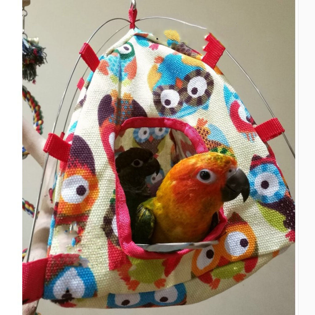 Bird Bed Parrot Sleeping Tent Hut Tent Birdcage Hammock Toy Pet Bed A