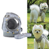 Breathable Dog Cat Vest Harness Pet Outdoor Walking Traction Rope Gray-M