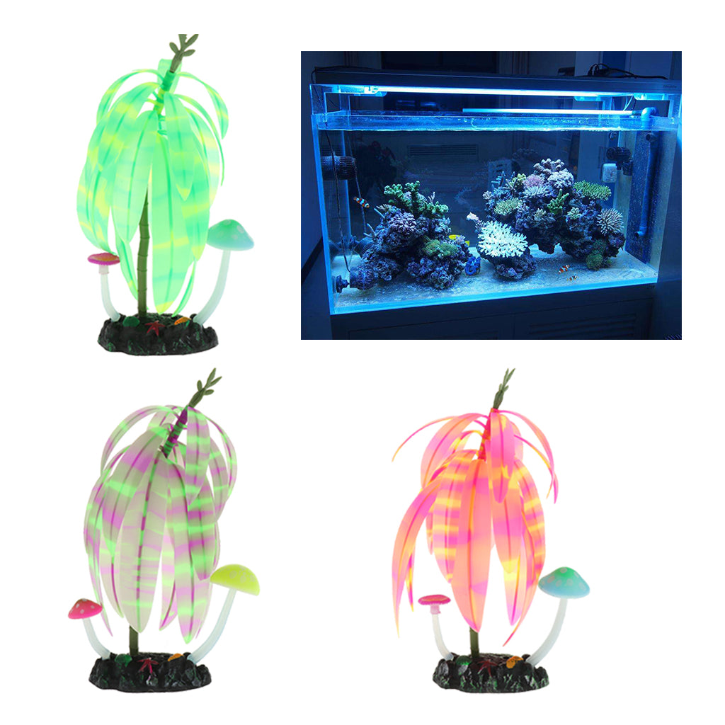 Simulation Artificial Water Plant Aquarium Landscaping  Purple Stripe