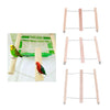 Wooden Mouse Hamster Step Ladder Bridge Pet Parrot Bird Stand Perch Toys S