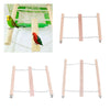 Wooden Mouse Hamster Step Ladder Bridge Pet Parrot Bird Stand Perch Toys S