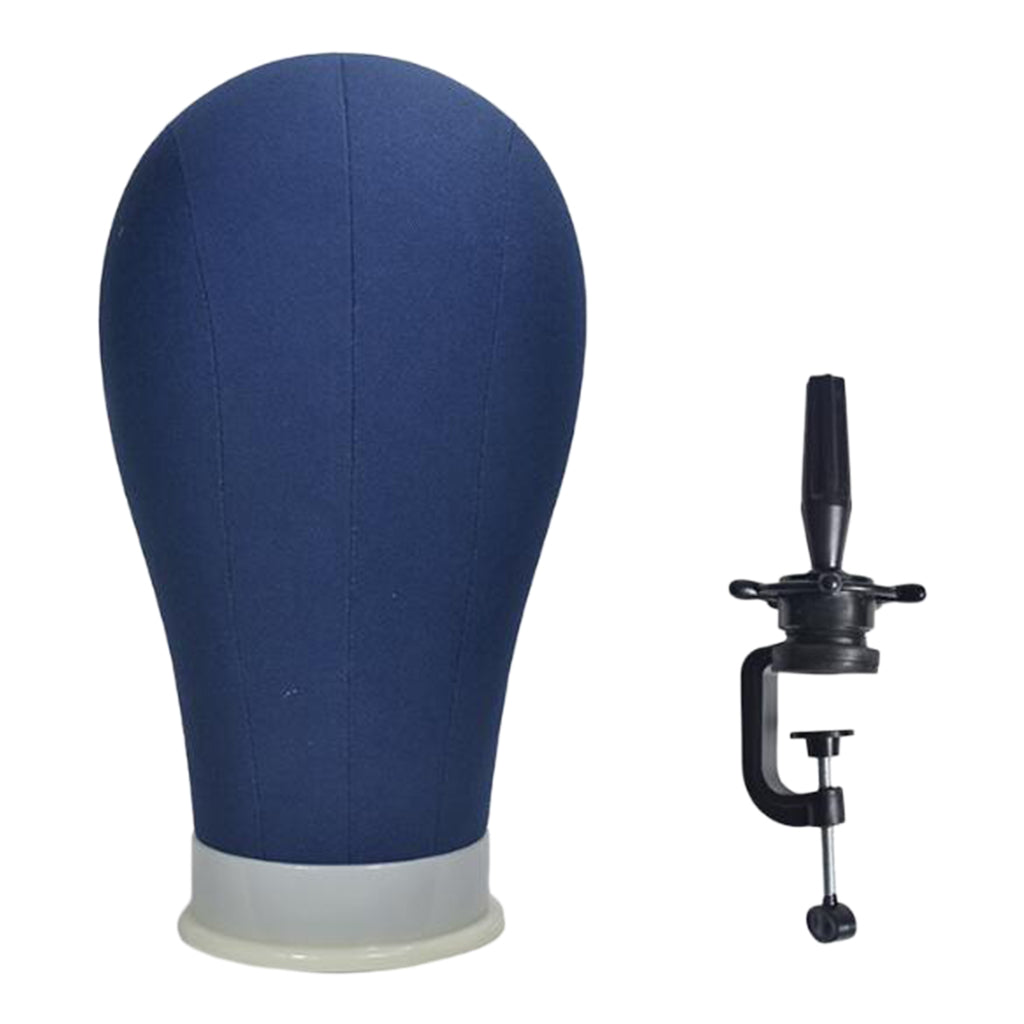 Wigs Making Canvas Mannequin Hat Display Manikin w/ Mount Hole 21'' Blue