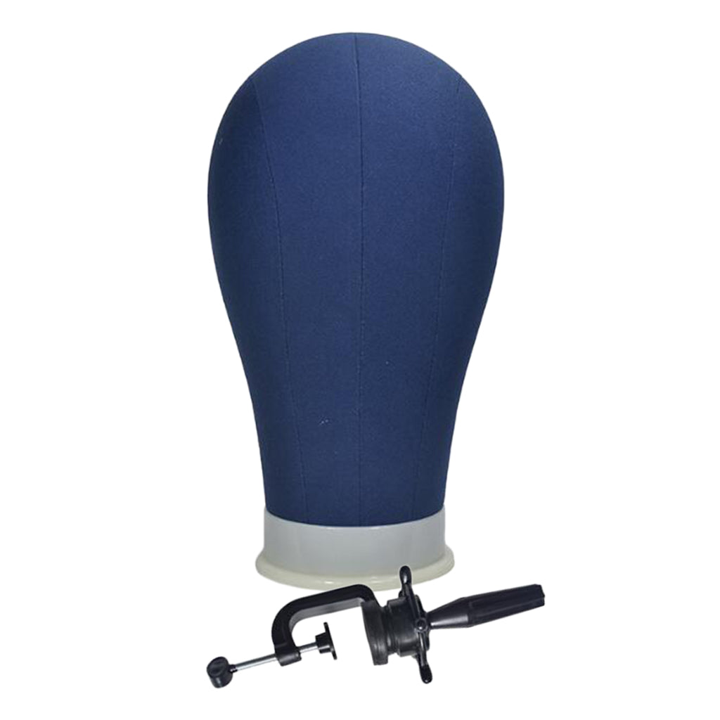 Wigs Making Canvas Mannequin Hat Display Manikin w/ Mount Hole 21'' Blue