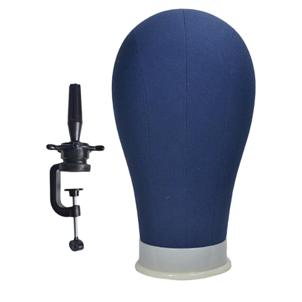 Wigs Making Canvas Mannequin Hat Display Manikin w/ Mount Hole 21'' Blue