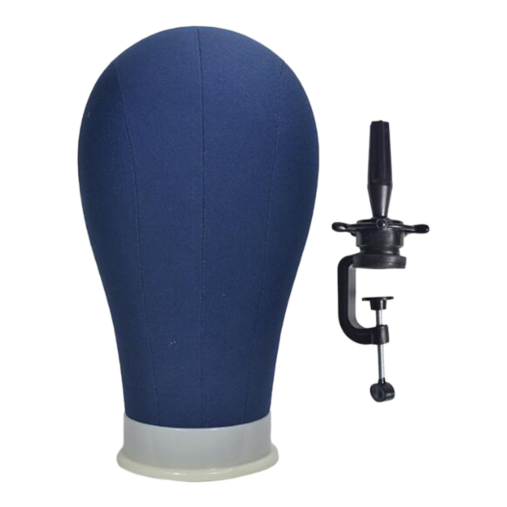 Wigs Making Canvas Mannequin Hat Display Manikin w/ Mount Hole 21'' Blue