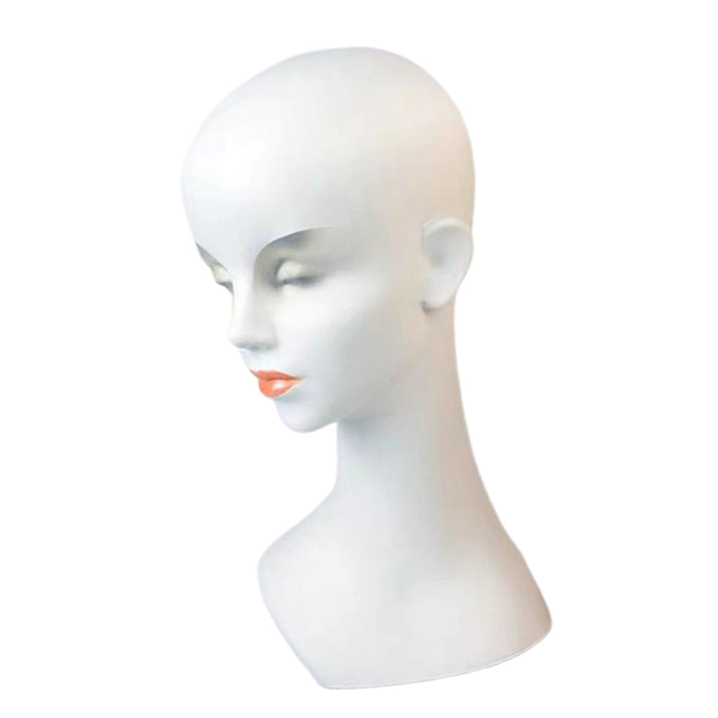 20'' Fiberglass Female Wig Mannequin Hat Hairband Glasses Display Head White