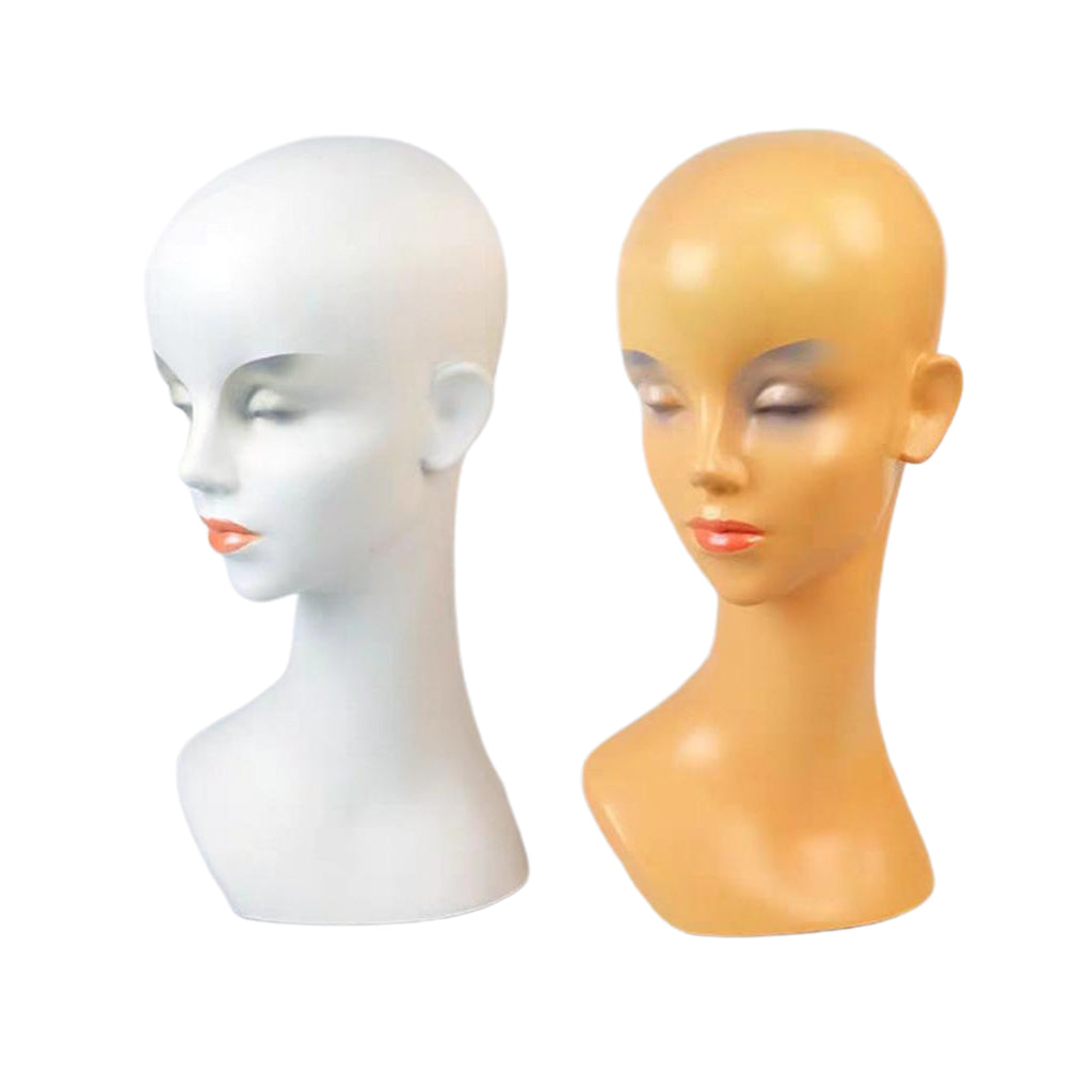 20'' Fiberglass Female Wig Mannequin Hat Hairband Glasses Display Head White