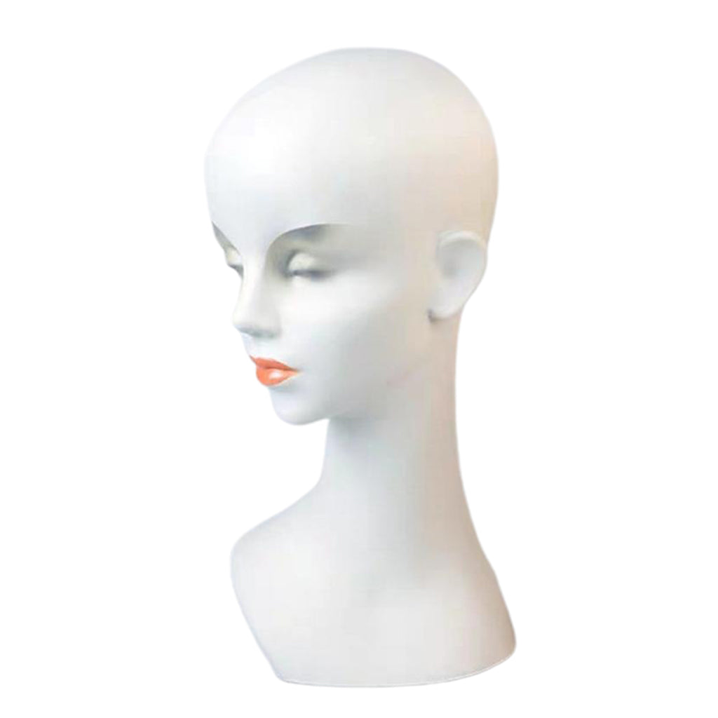 20'' Fiberglass Female Wig Mannequin Hat Hairband Glasses Display Head White