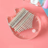 Portable 17 Key Crystal Kalimba Mbira Thumb Piano for Music Lover Cat