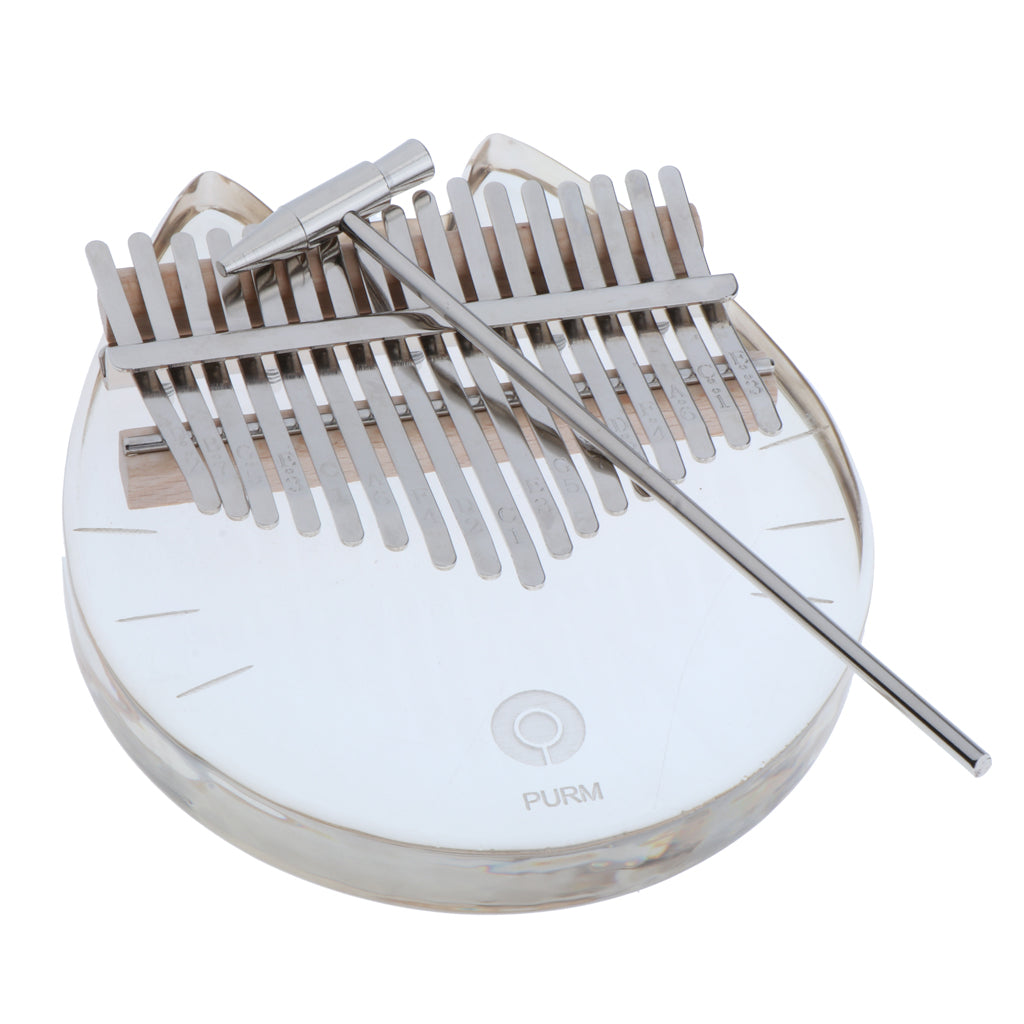 Portable 17 Key Crystal Kalimba Mbira Thumb Piano for Music Lover Cat