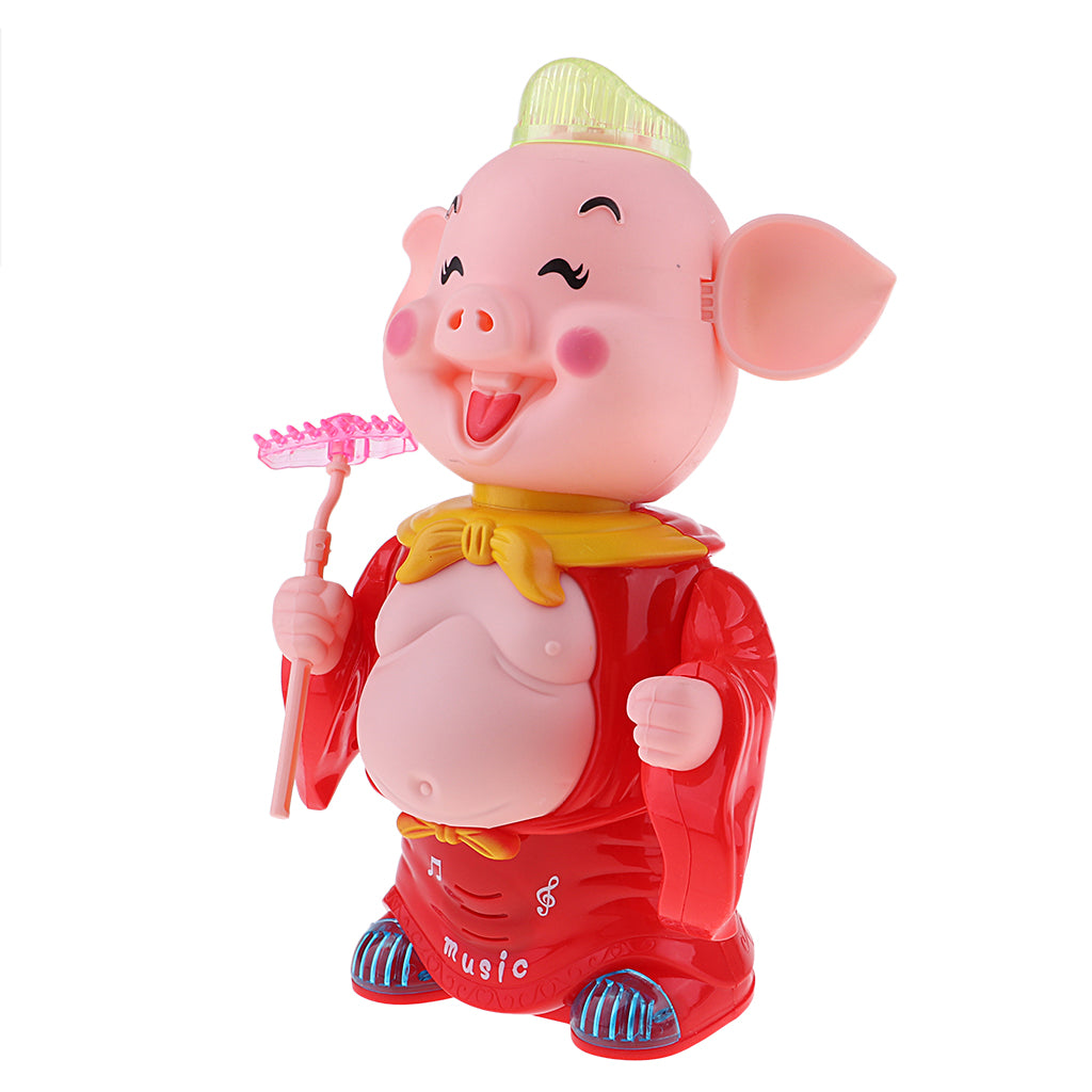 Electric Singing Pigsy Pig Doll Funny Pet for Kids Children Toy Gift Red