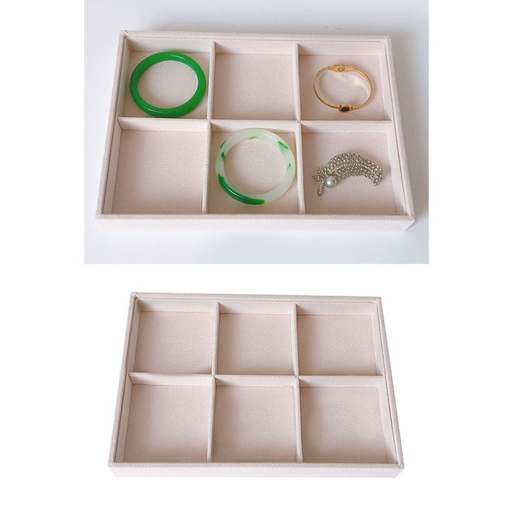 Velvet Stackable Jewelry Display Box Tray Case for Jewellery  B