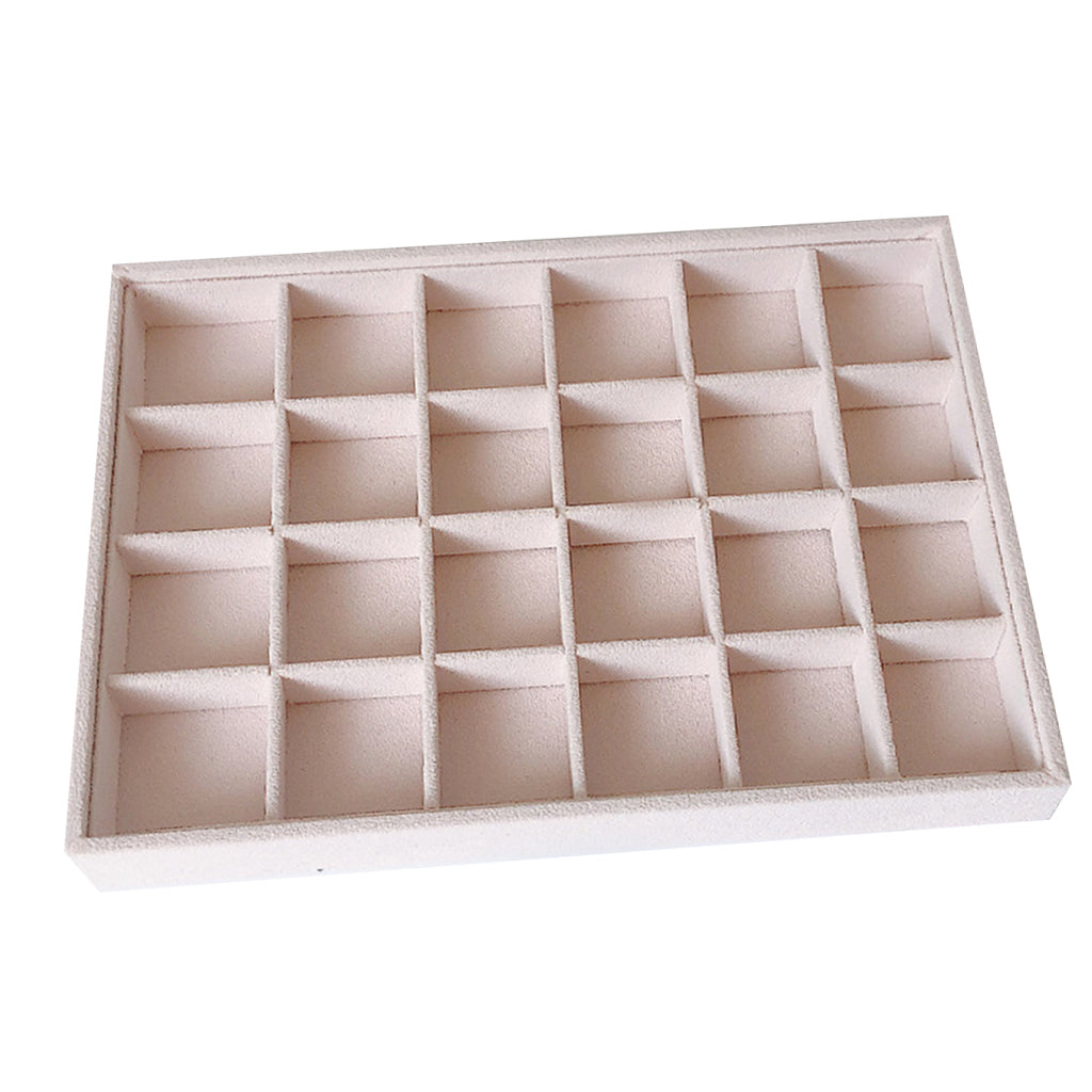 Velvet Stackable Jewelry Display Box Tray Case for Jewellery  D