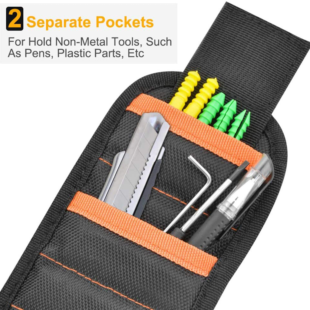 Magnetic Wristband with 20 Magnets Holding Screw Nails Bag for DIY Handyman