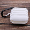 Shockproof Silicone Protective Cover Skin with Keychain for AirPods white