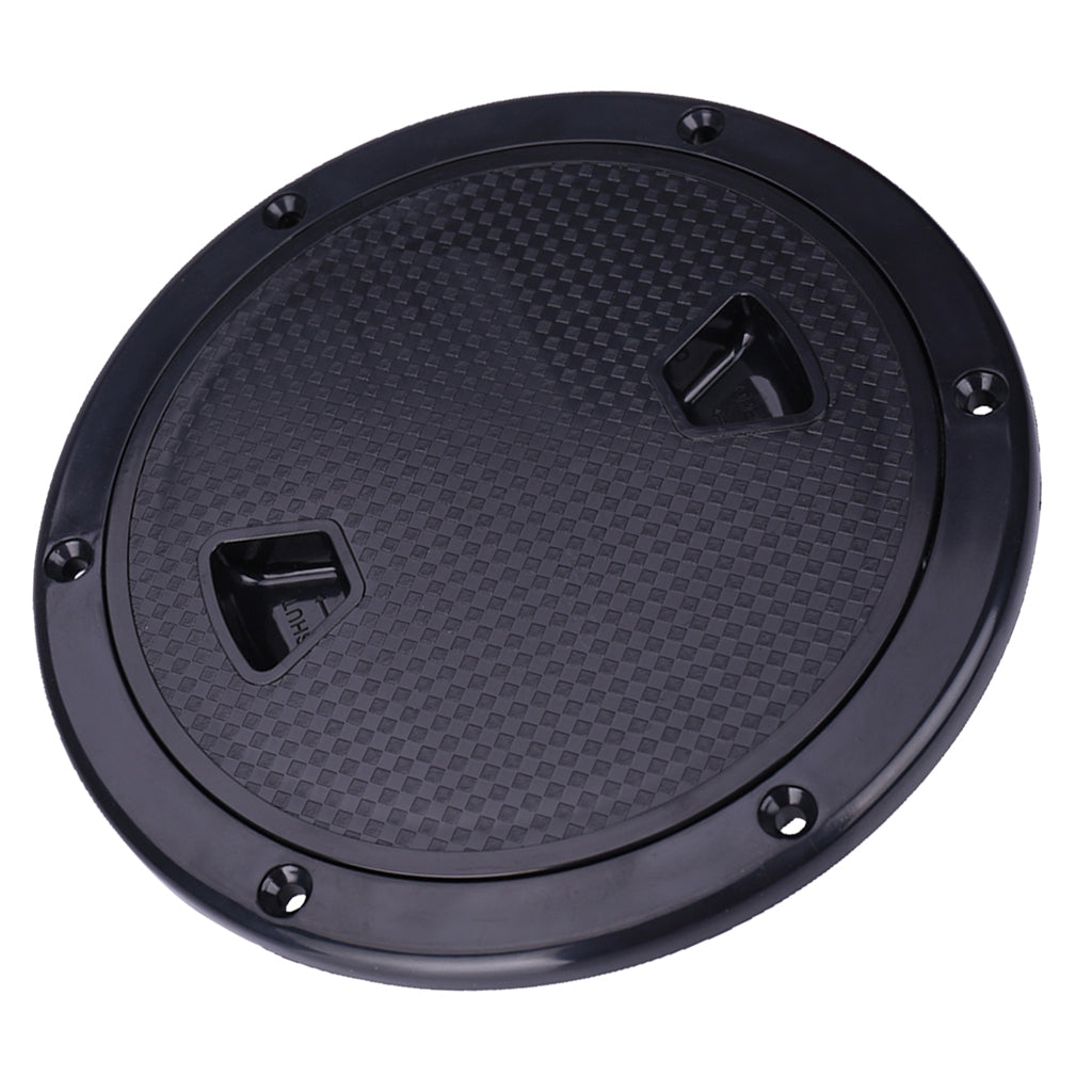 Marine Boat RV Black 8" Access Hatch Cover Screw Out Deck Plate