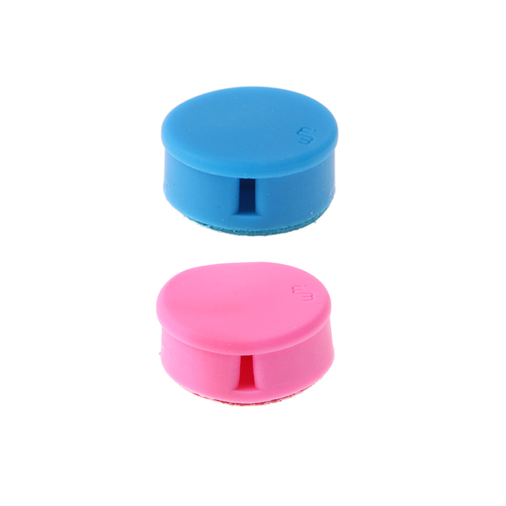 2pieces Earphone Headphone Cable Winder Organizer Cord Wrap Blue and pink