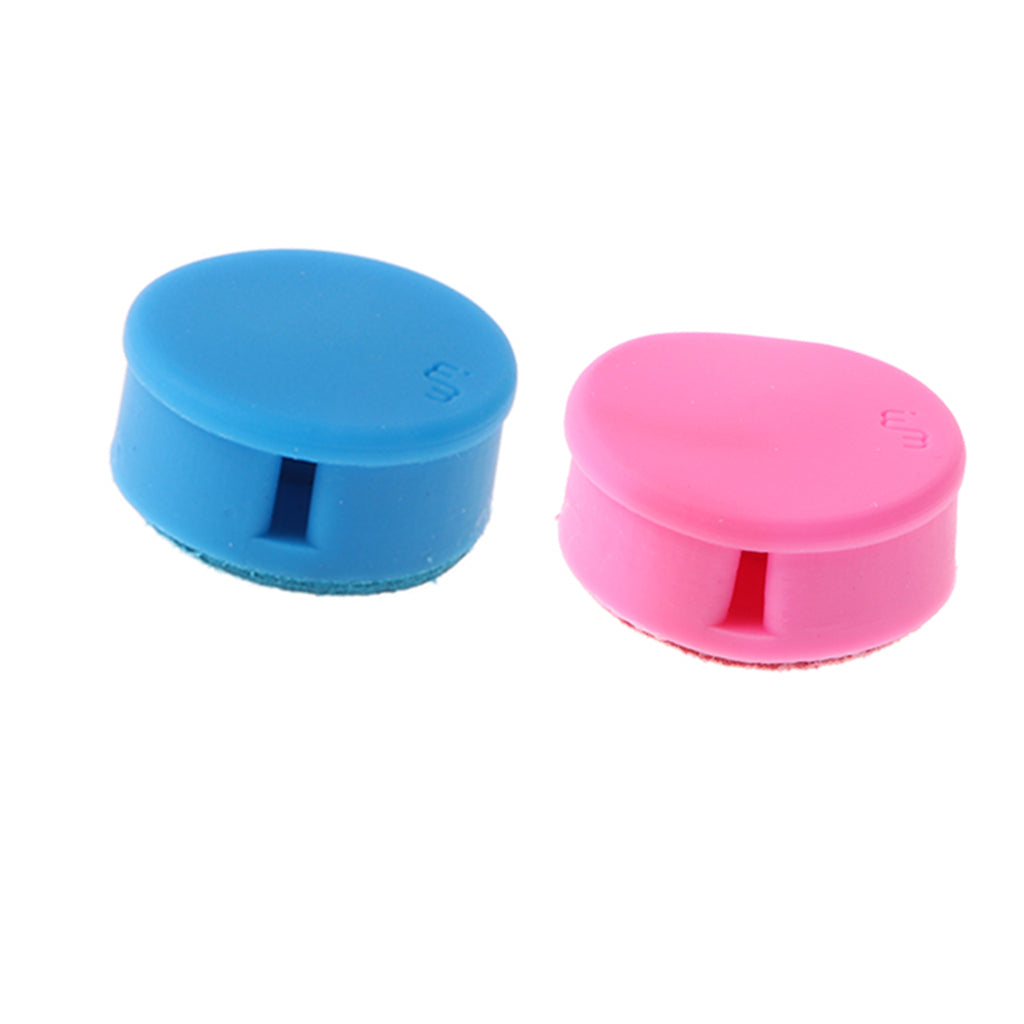 2pieces Earphone Headphone Cable Winder Organizer Cord Wrap Blue and pink