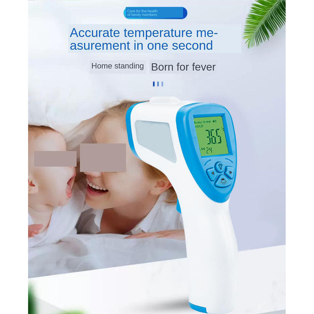 Multifunction No Touch Non Contact Forehead Ear Digital Thermometer -White