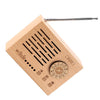 Wooden Music Box Retro Clockwork Radio Desktop Decoration Gift A