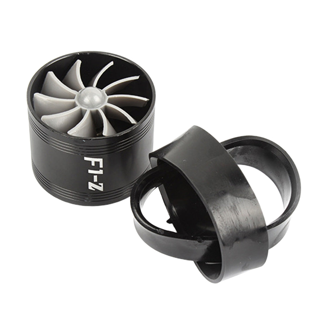 Air Intake Turbo Turbocharger Fuel Gas Saver Fan Black