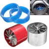 Air Intake Turbo Turbocharger Fuel Gas Saver Fan Blue