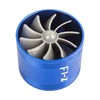 Air Intake Turbo Turbocharger Fuel Gas Saver Fan Blue