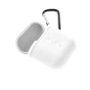 Music Model Silicone Protective Case with Keychain for Apple AirPods White