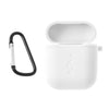 Music Model Silicone Protective Case with Keychain for Apple AirPods White