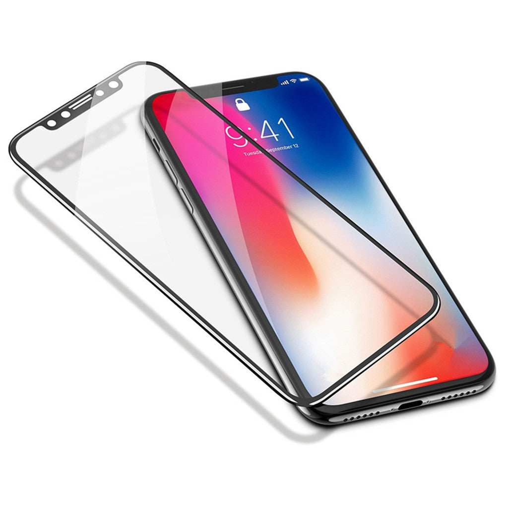 5D Full Curved Tempered Glass Screen Protector for iPhone X(Front+Back) Black