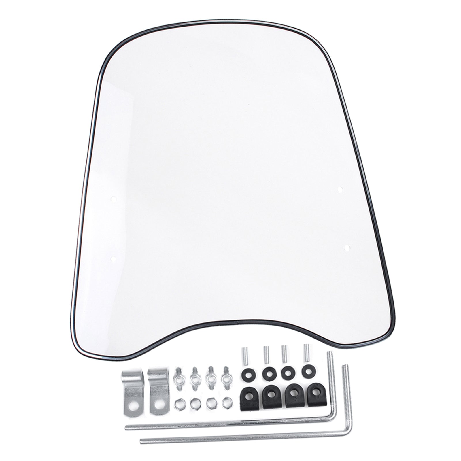 Windproof Clear Front PC Windshield Protector Shield For Motorcycle Scooter