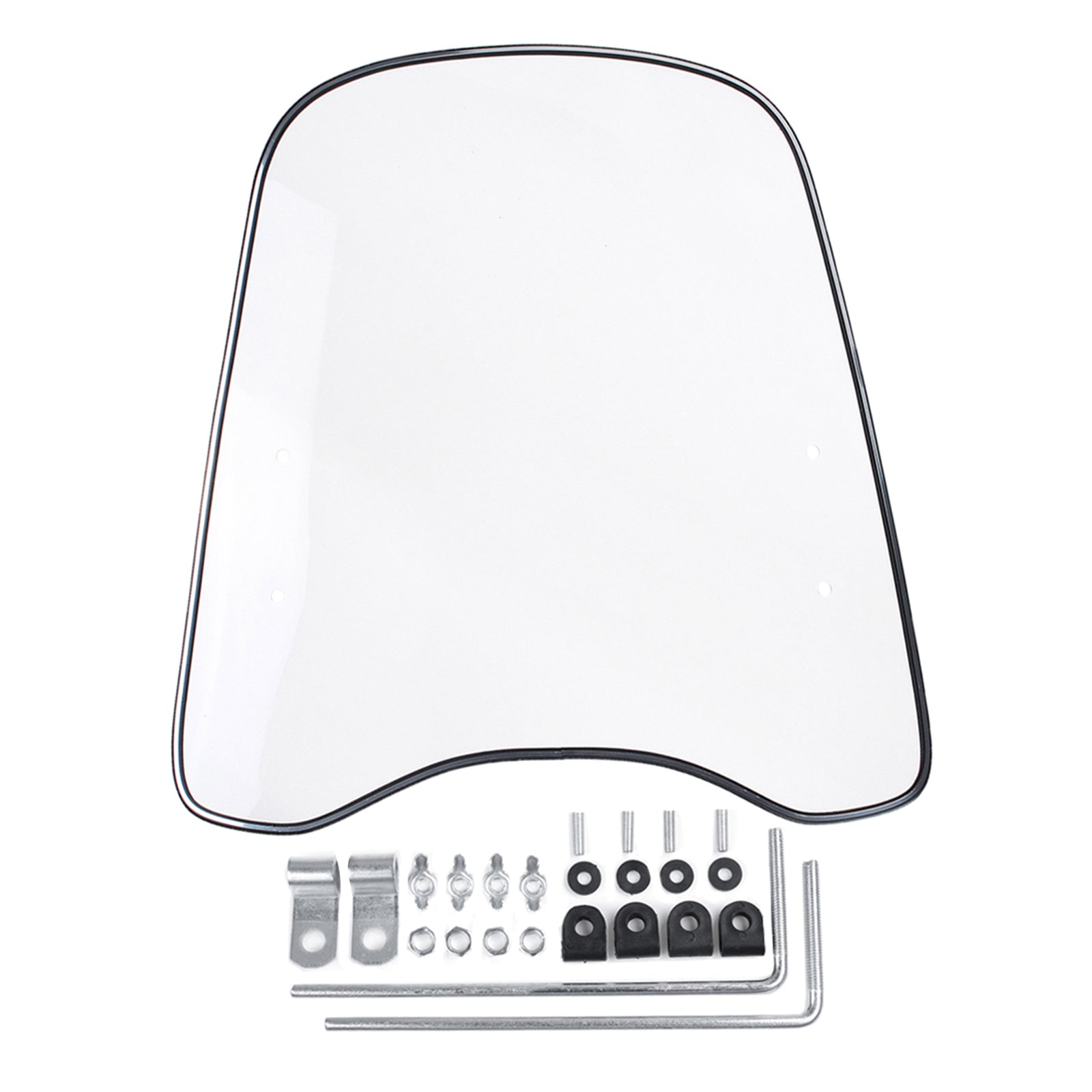 Windproof Clear Front PC Windshield Protector Shield For Motorcycle Scooter