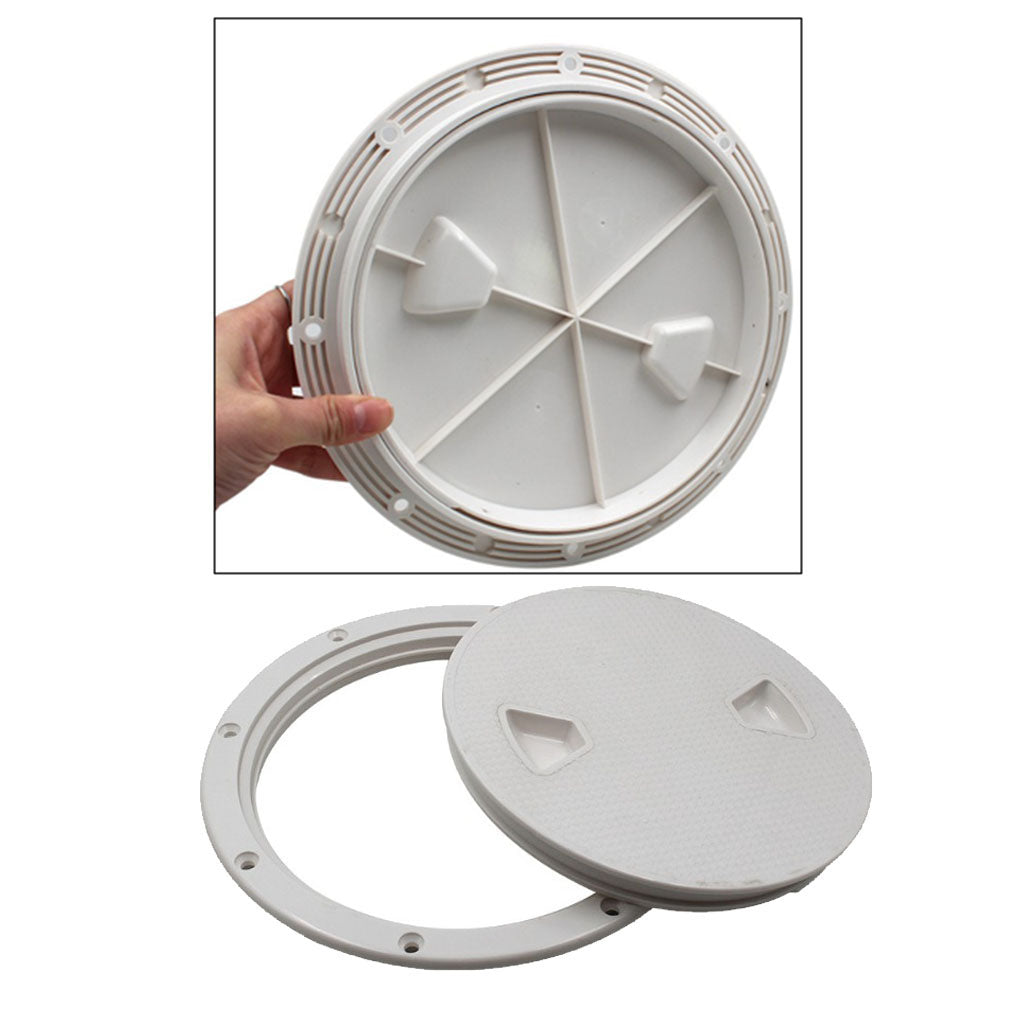 ABS Plastic White Non Slip 8" Deck Inspection Hatch For Yacht Marine Boating