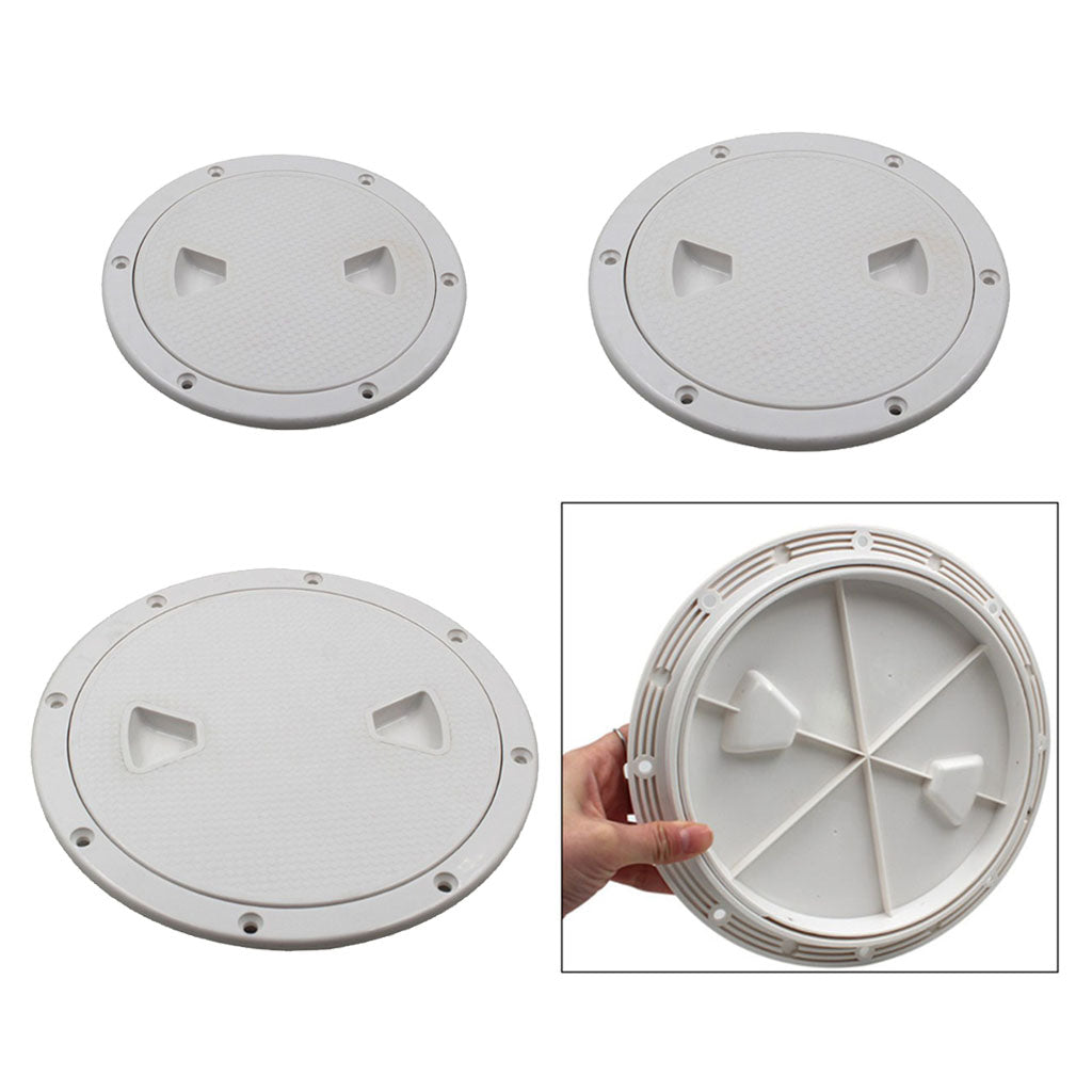 White Non Slip 4" Deck Inspection Access Hatch Cover For Marine Water Tight