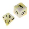 7 Pieces Acrylic Polyhedral Dice Set Table Game Party Games Yellow White