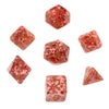 7 Pieces Acrylic Polyhedral Dice Set Table Game Party Games Transparent Red