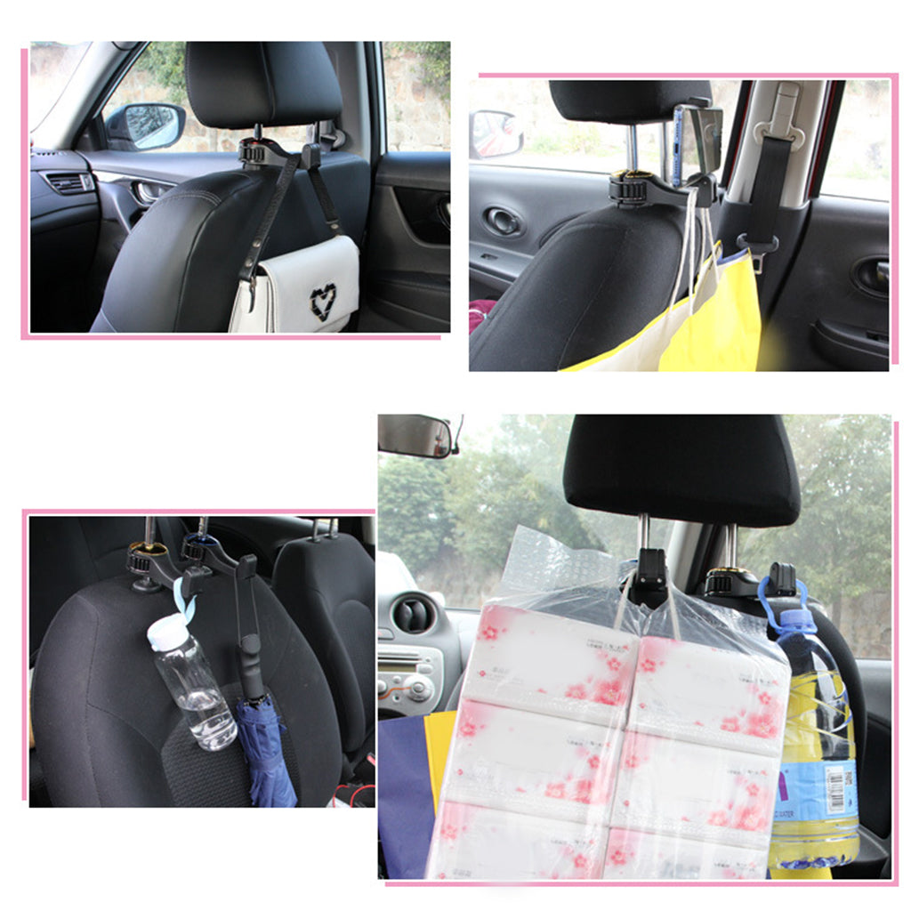 Universal Auto Car Seat Back Hook with Phone Holder Backseat Storage for Bag