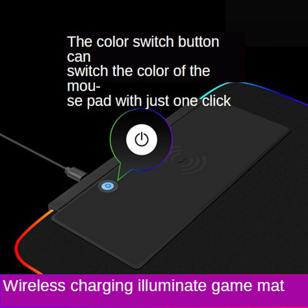 Wireless Charging Mouse Pad Extra Large RGB Gaming Mouse Mat 30.7" x 11.8''