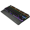 K28 Backlit Mechanical Keyboard Colorful LED USB Wired Game Keyboard  Black