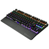 K28 Backlit Mechanical Keyboard Colorful LED USB Wired Game Keyboard  Black