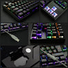 K28 Backlit Mechanical Keyboard Colorful LED USB Wired Game Keyboard  Black