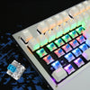 K28 Backlit Mechanical Keyboard Colorful LED USB Wired Game Keyboard  Black