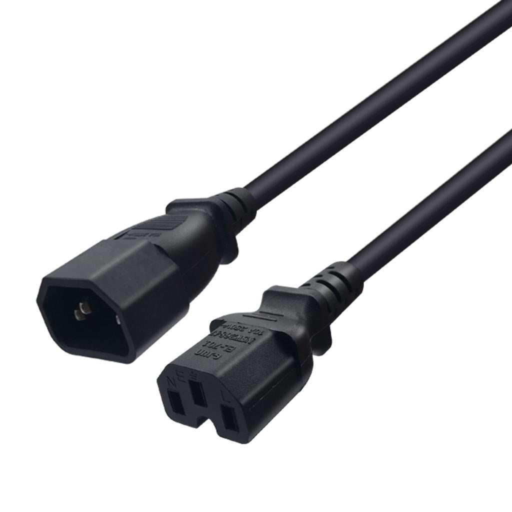 10A IEC 320 C14 to C15 AC Power Extension Cord IEC320 for Computer PDU UPS