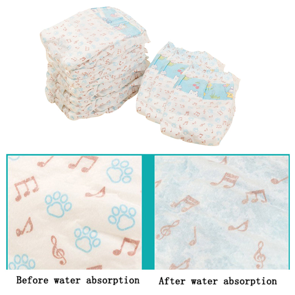 10 Pcs Small Medium Dog Diaper Wraps Nappy Underwear Wetness Indicator XL