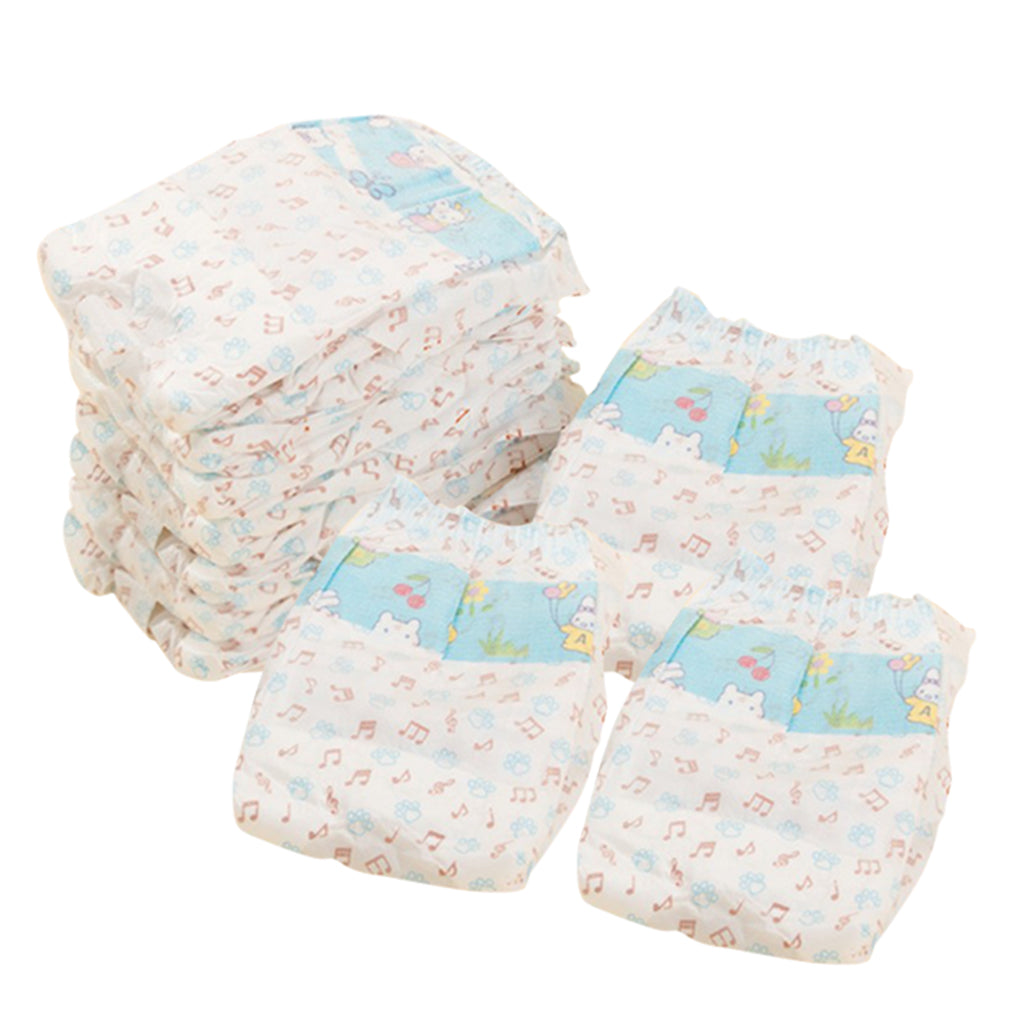 10 Pcs Small Medium Dog Diaper Wraps Nappy Underwear Wetness Indicator XXS