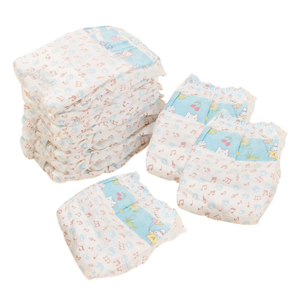 10 Pcs Small Medium Dog Diaper Wraps Nappy Underwear Wetness Indicator XXS