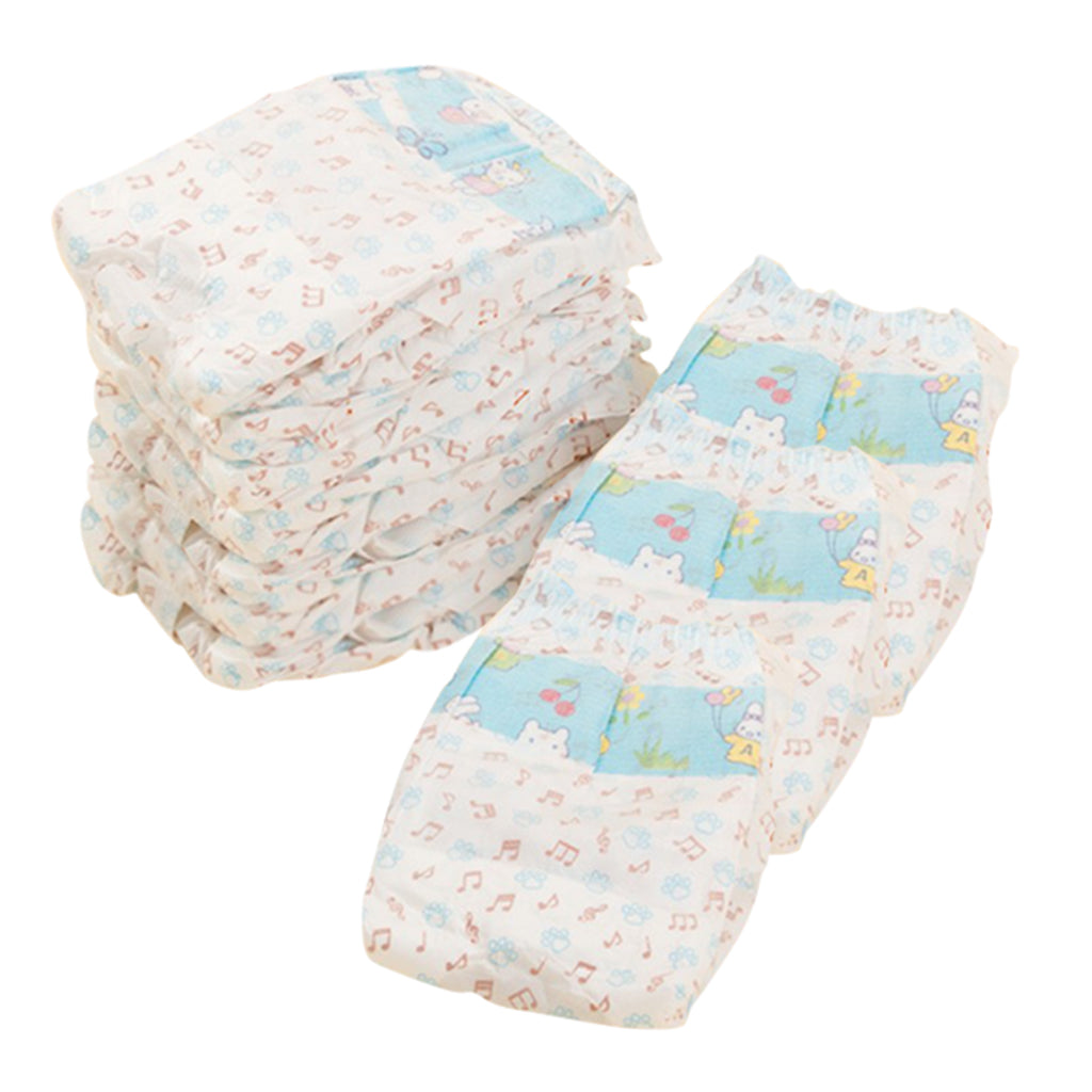 10 Pcs Small Medium Dog Diaper Wraps Nappy Underwear Wetness Indicator XXS